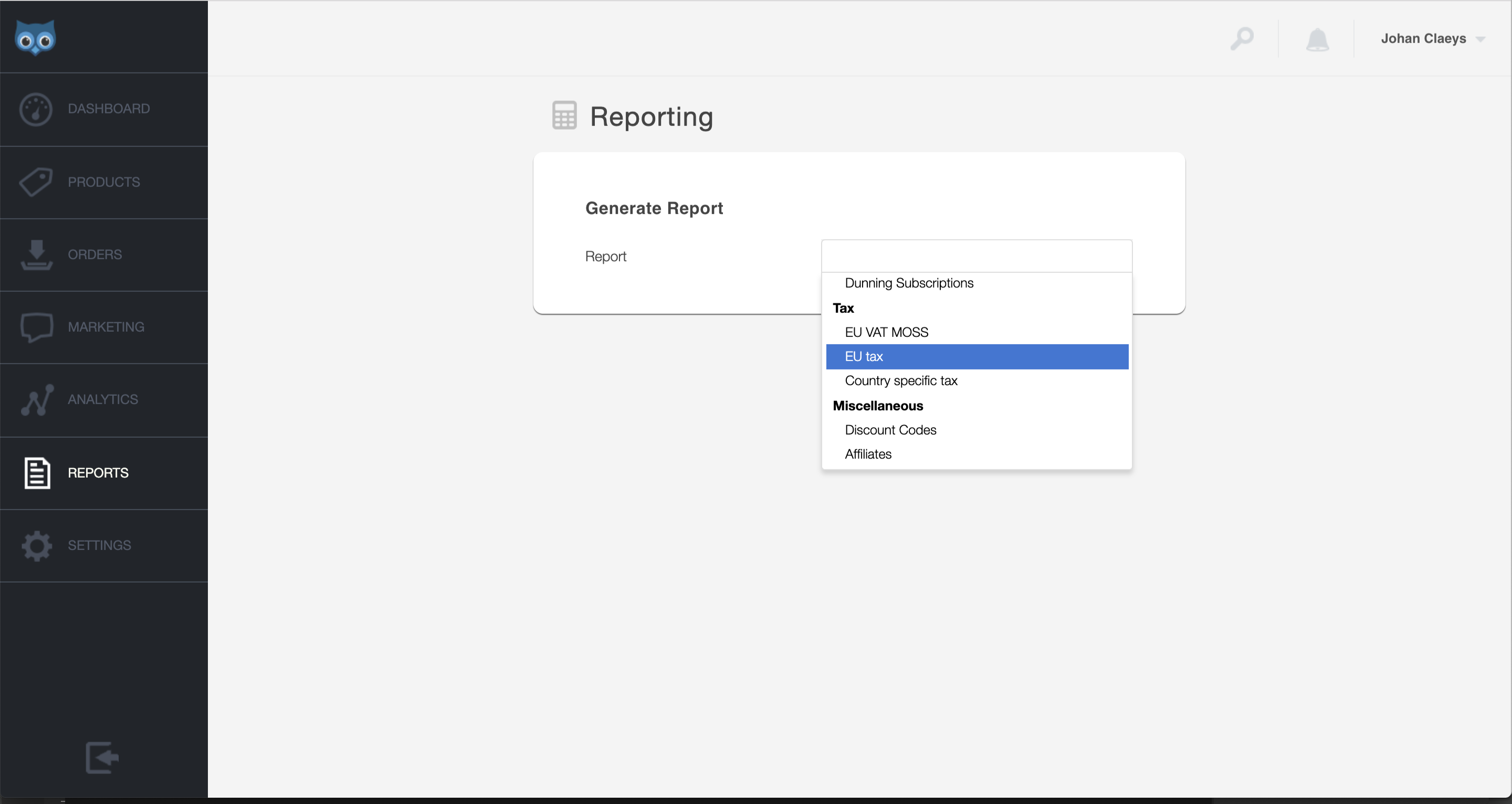 SendOwl tax reporting